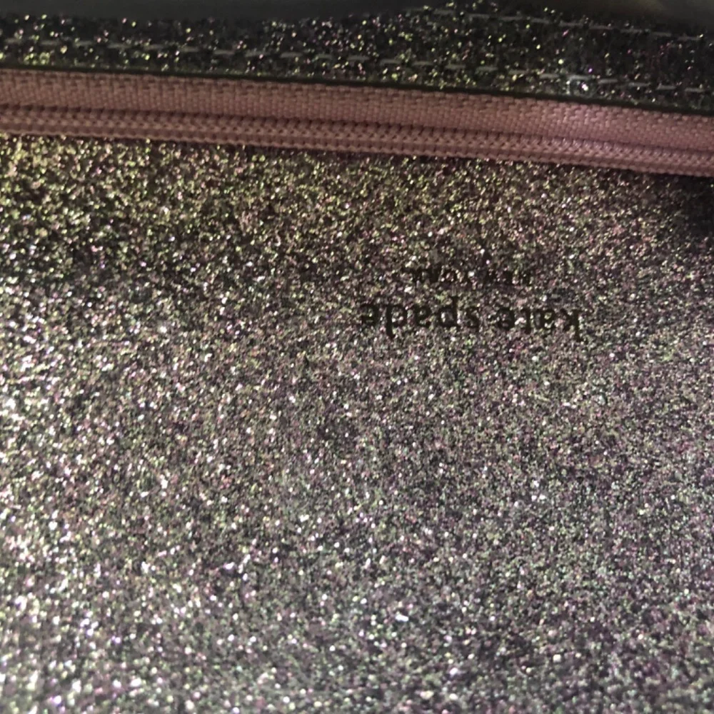 New Kate Spade Lilac Shimmer Crossbody Bag w/ Heart Closure & Kate Spade Clutch - Picture 5 of 11